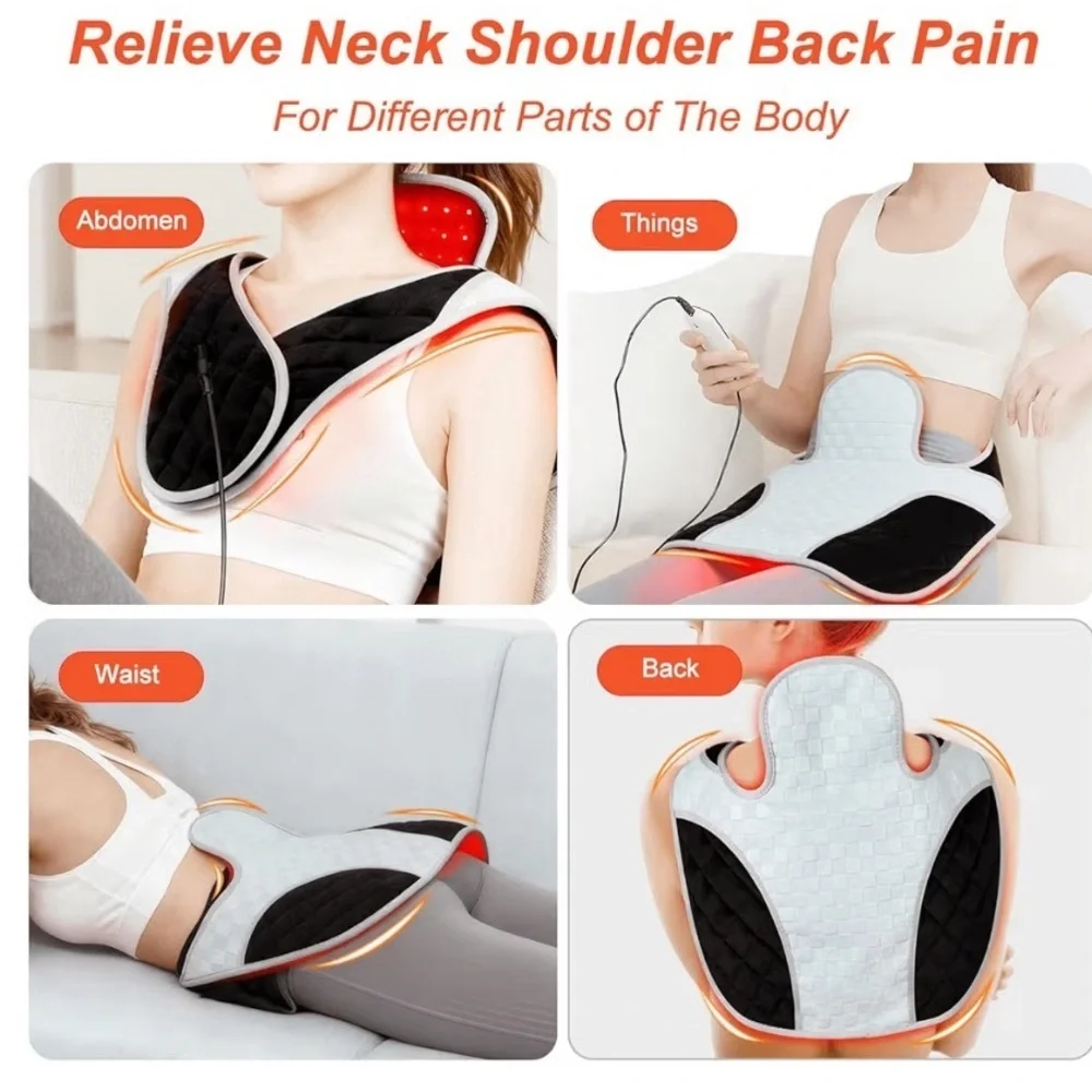 LED Therapy Neck and Shoulder Wrap - Black and White NEW - Picture 2 of 7
